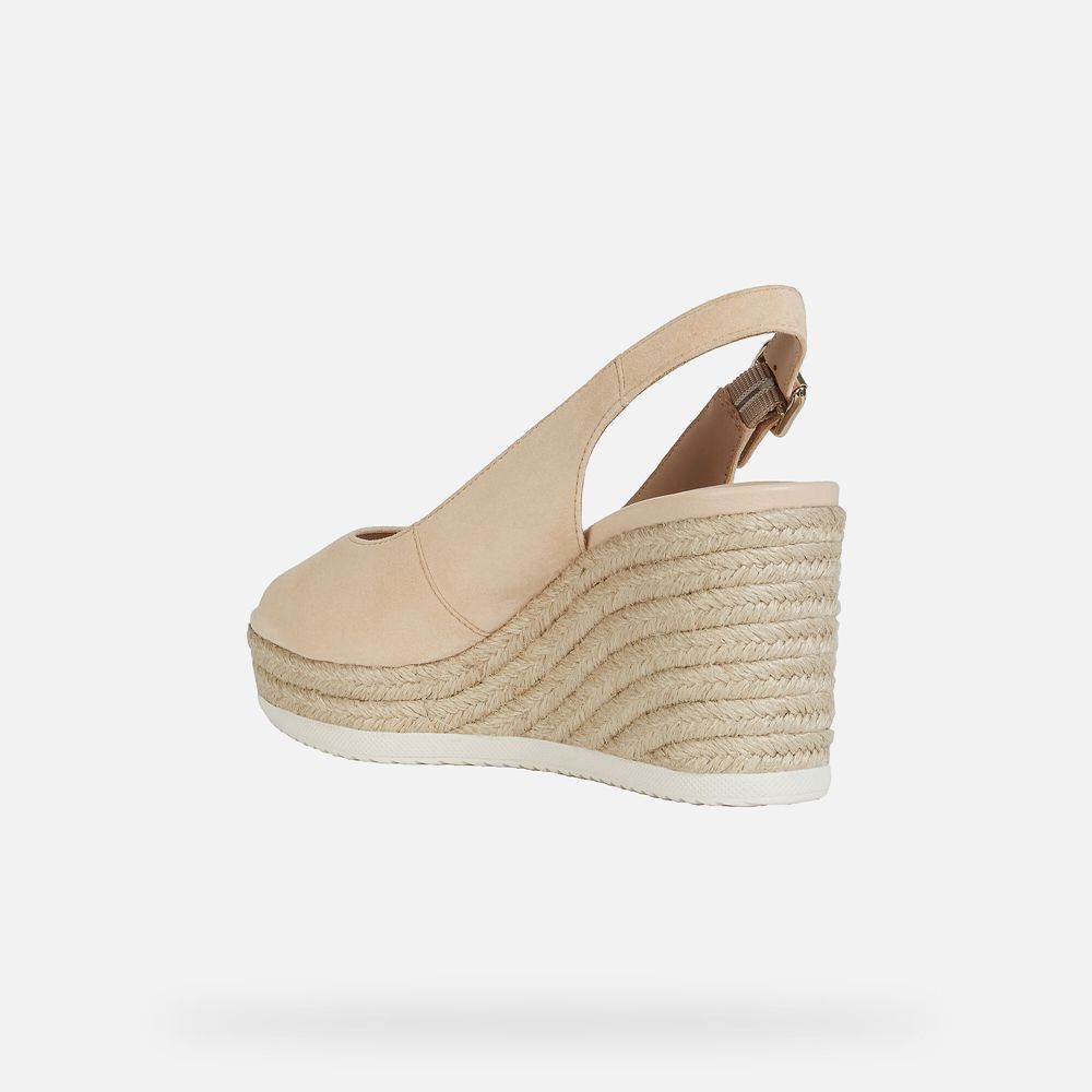 Geox Sandals Beige Ponza - Geox Womens Shoes - FBOYAW154